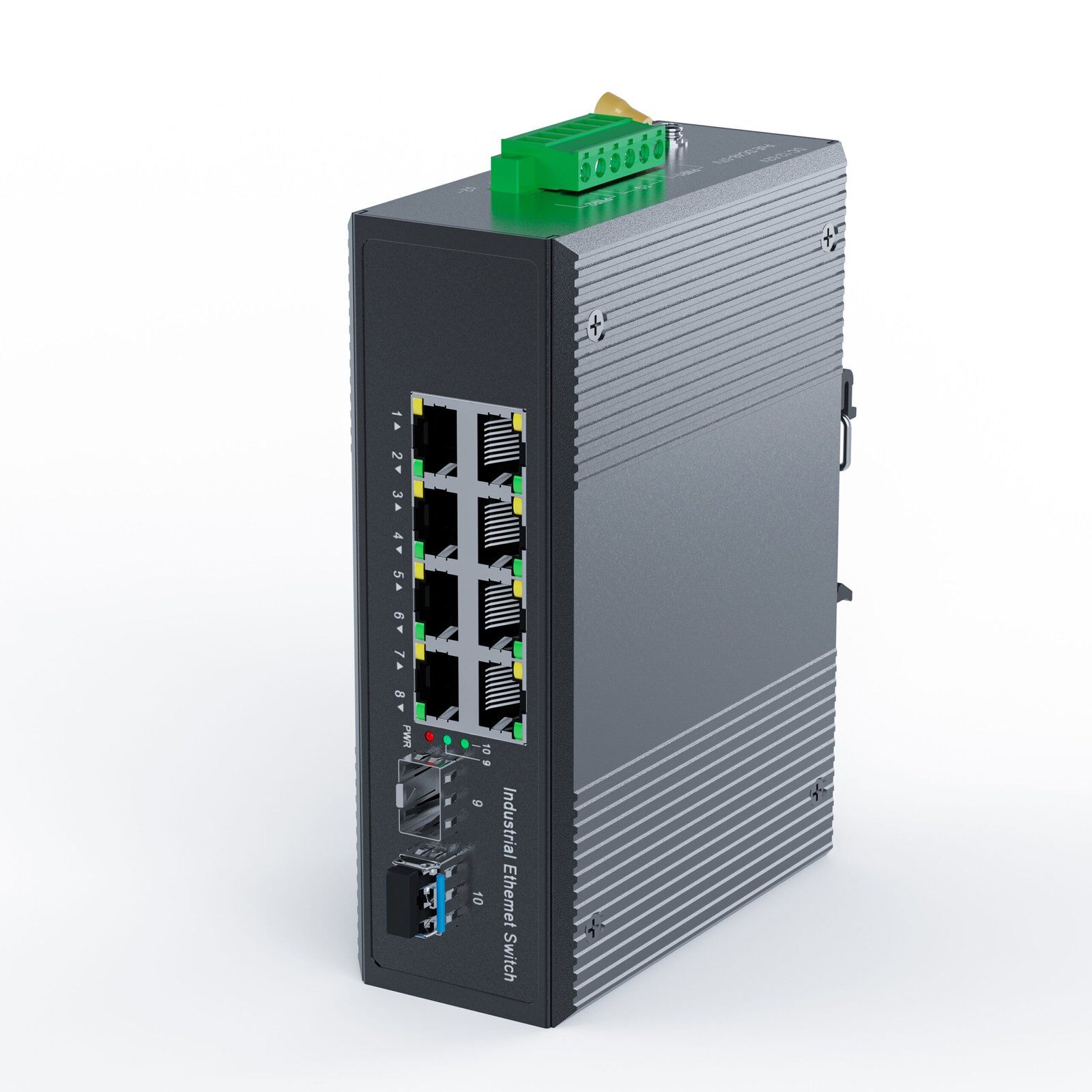 conmutador de red industrial din rail